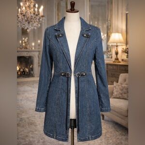 Brighton Blue Denim Jacket with Silver Accents